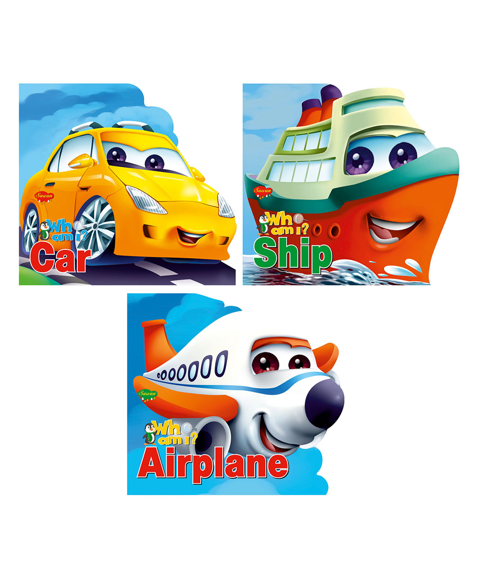 Who Am I Story Books Of Car Ship & Airplane Board Book Pack of 3 - English-image-31