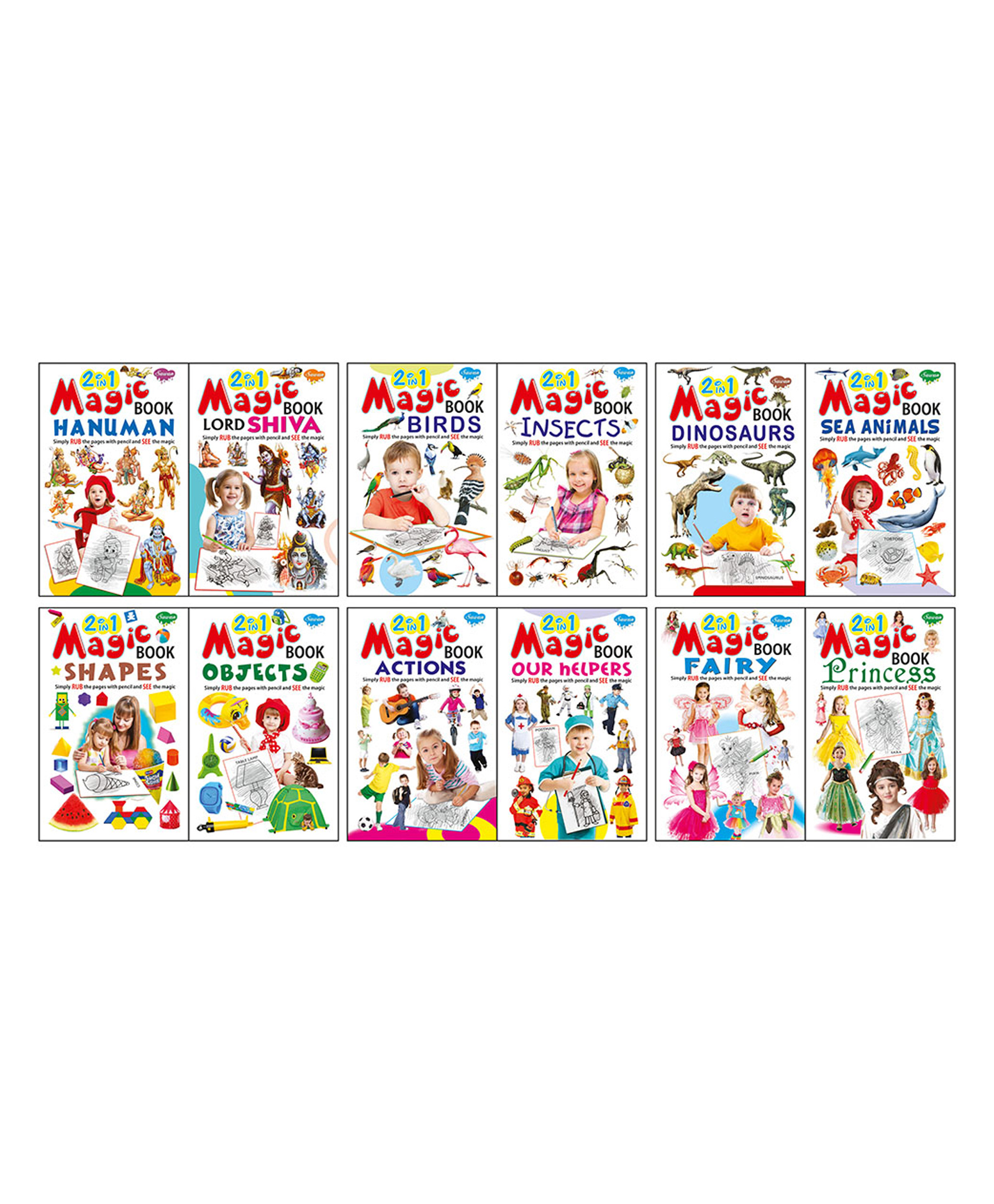 sawan 2 in 1 Magic Books Set of 6 - English-picture-26