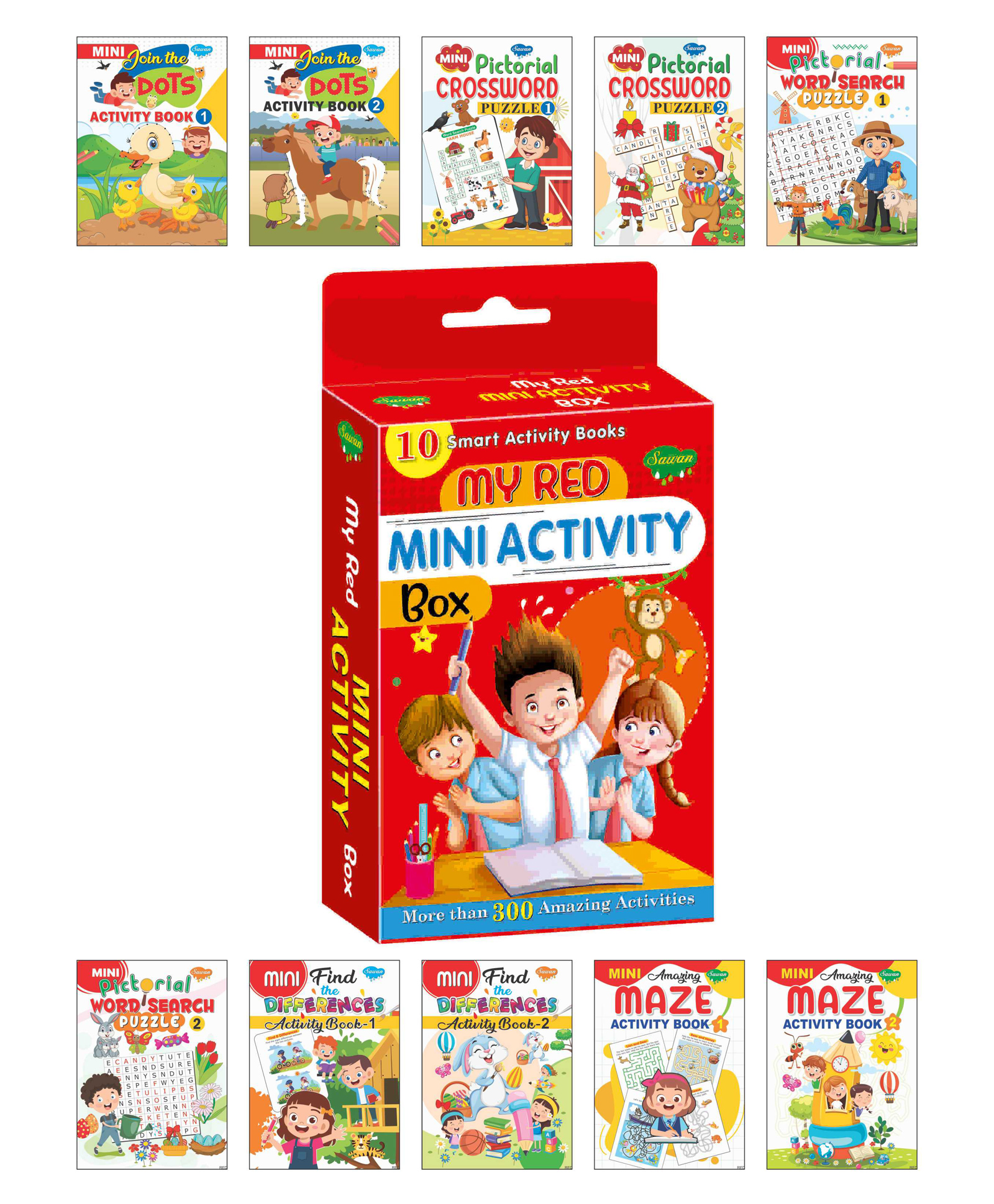 My Red Mini Activity Box Set of 10 Books - English-image-14
