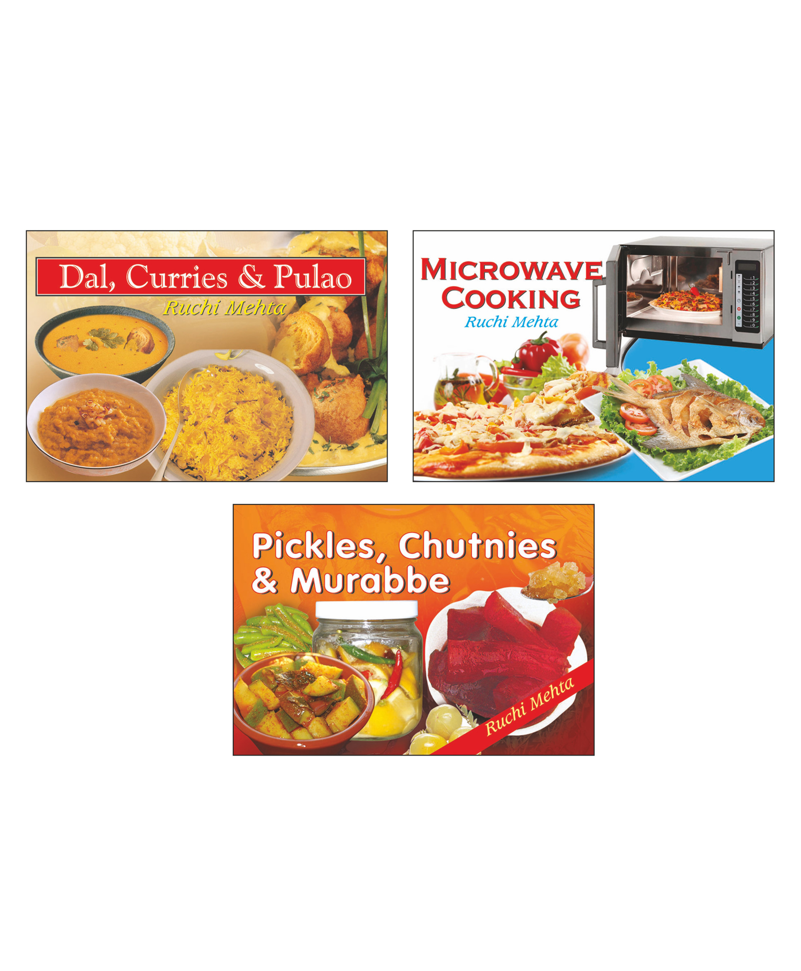 Ruchi Mehta Dal Curries Palao Pickles and Microwave Cooking Cookery Books Set of 3 - English-image-7