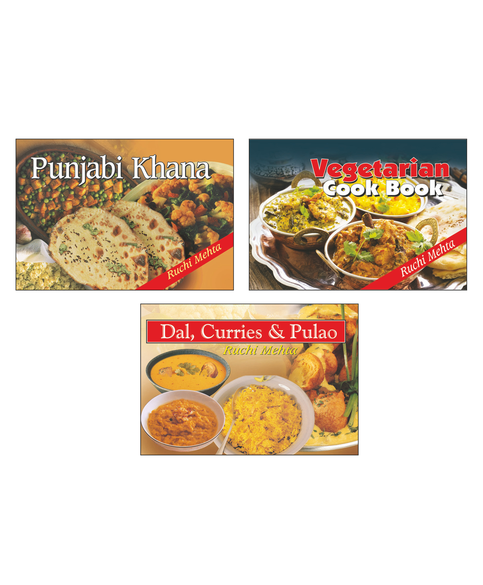Ruchi Mehta Punjabi Dal Curries & Palao Cookery Books Set of 3 - English-image-3