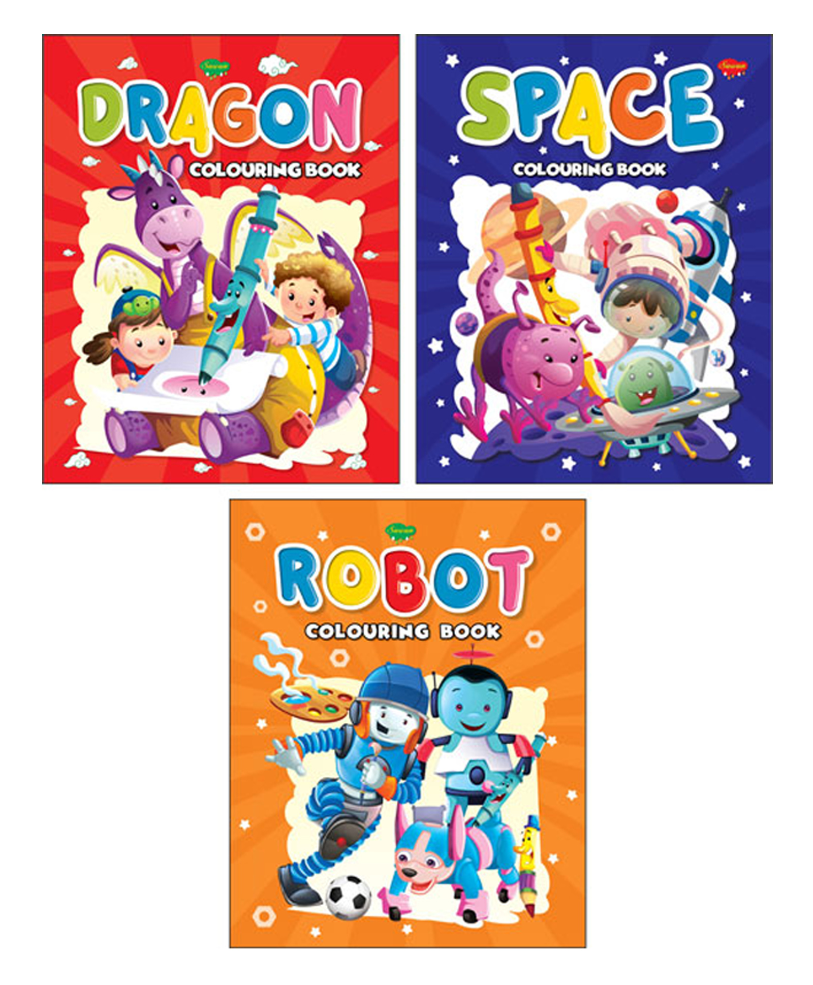 sawan My First Dragon Space and Robot Colouring Book - English-picture-12
