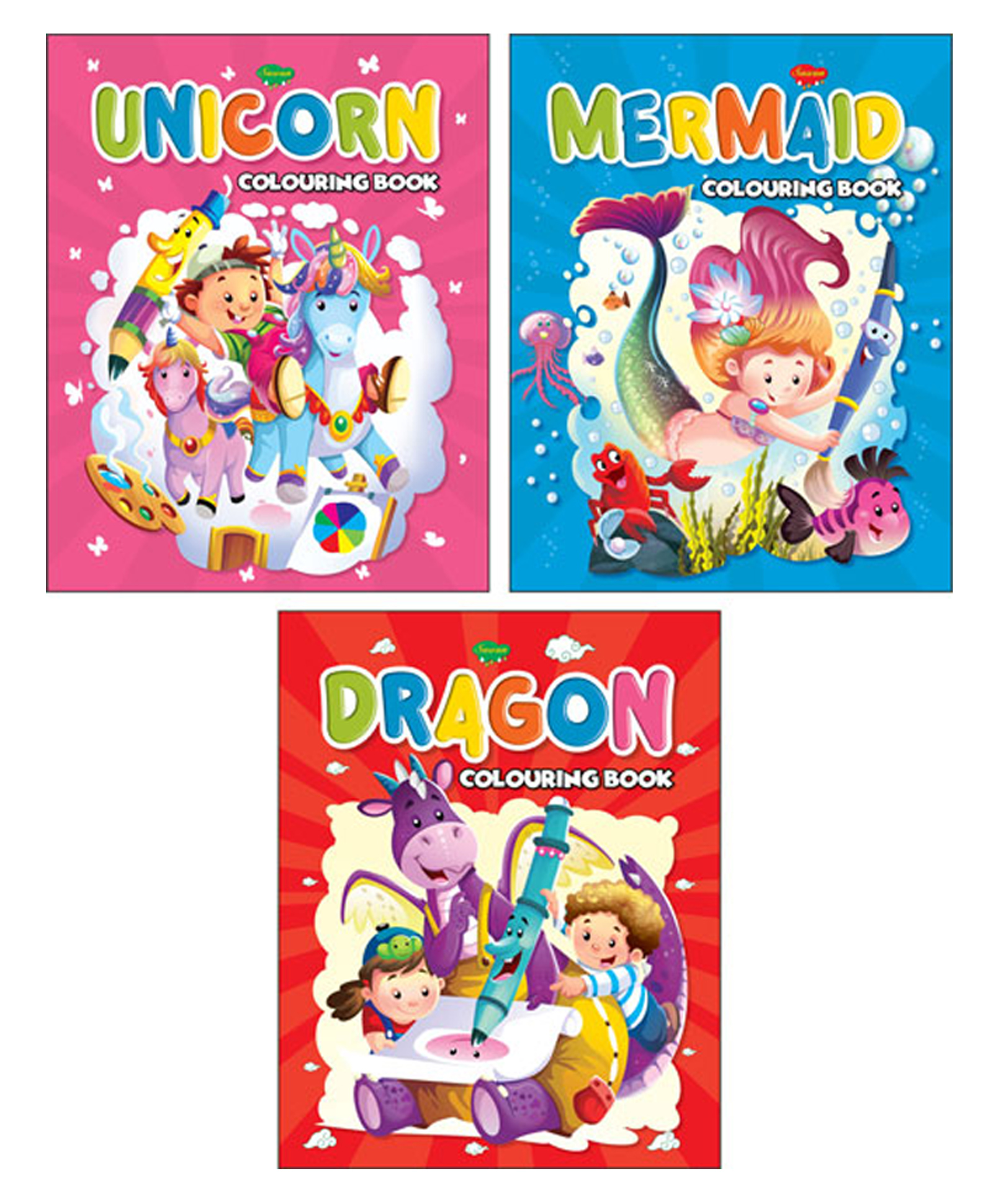 sawan My First Unicorn Mermaid and Dragon Colouring Book - English-picture-11
