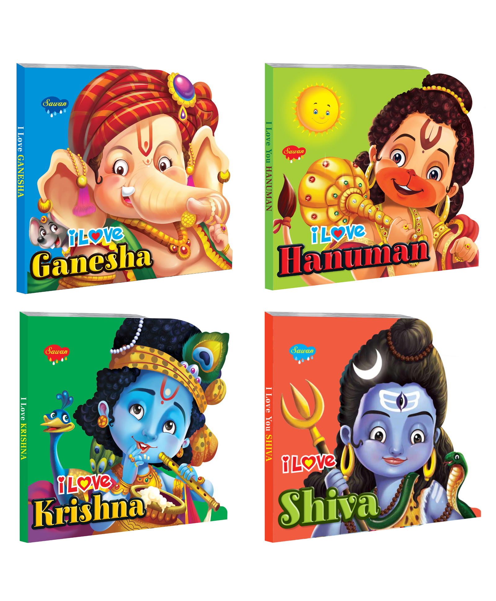 Books of Shiva Krishna Ganesh & Hanuman Set of 4 - English Online in India,  Buy at Best Price from  - 10819291