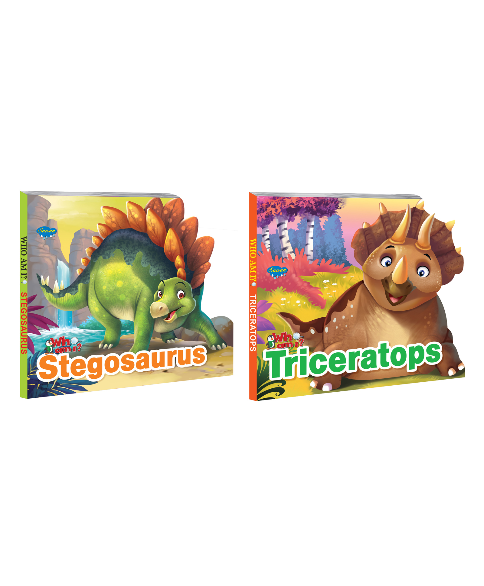 Who Am I Story Books Of Triceratops And Stegosaurus Set of 2 - English-image-45
