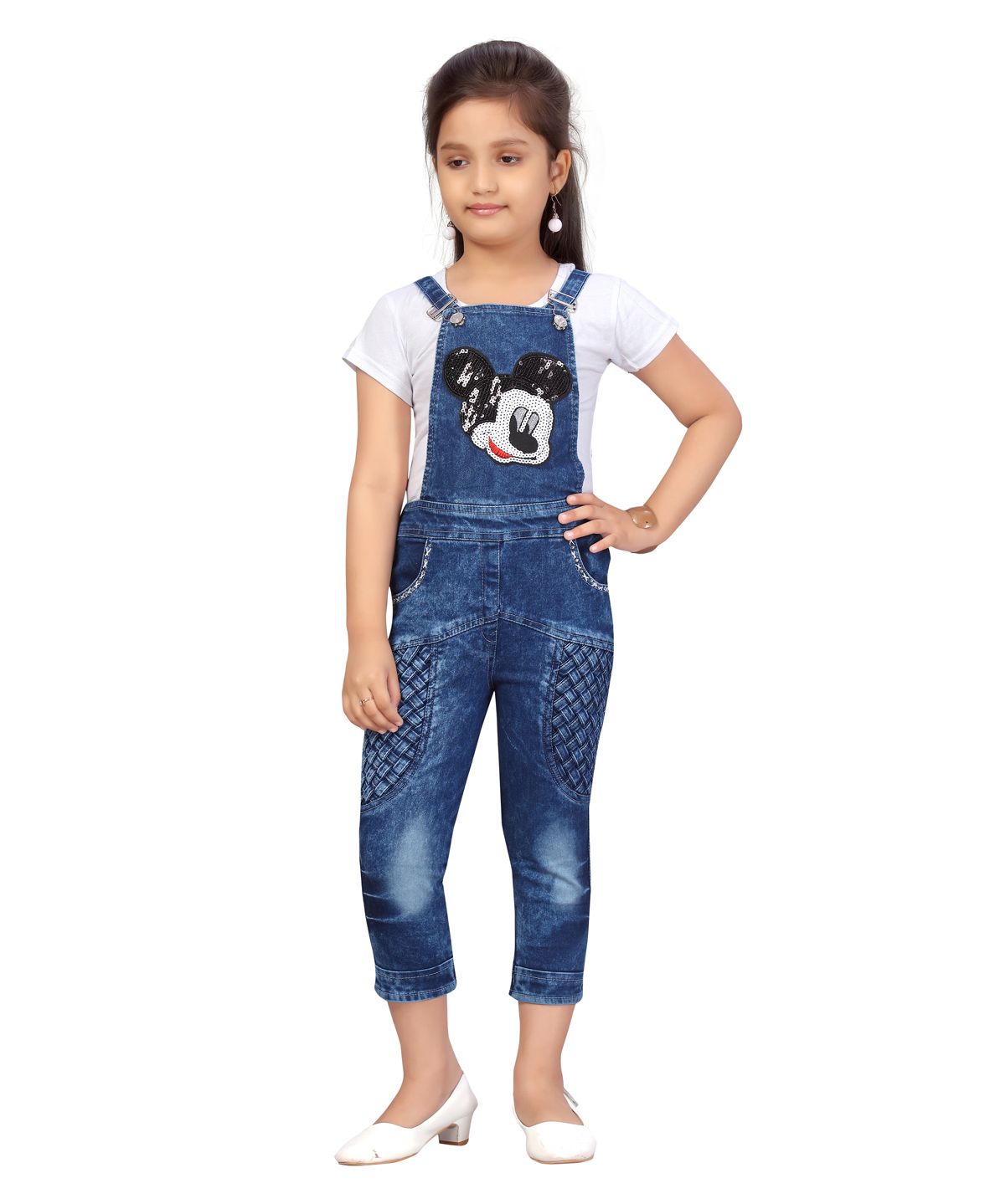 Buy Aarika Half Sleeves Denim Jumpsuit 