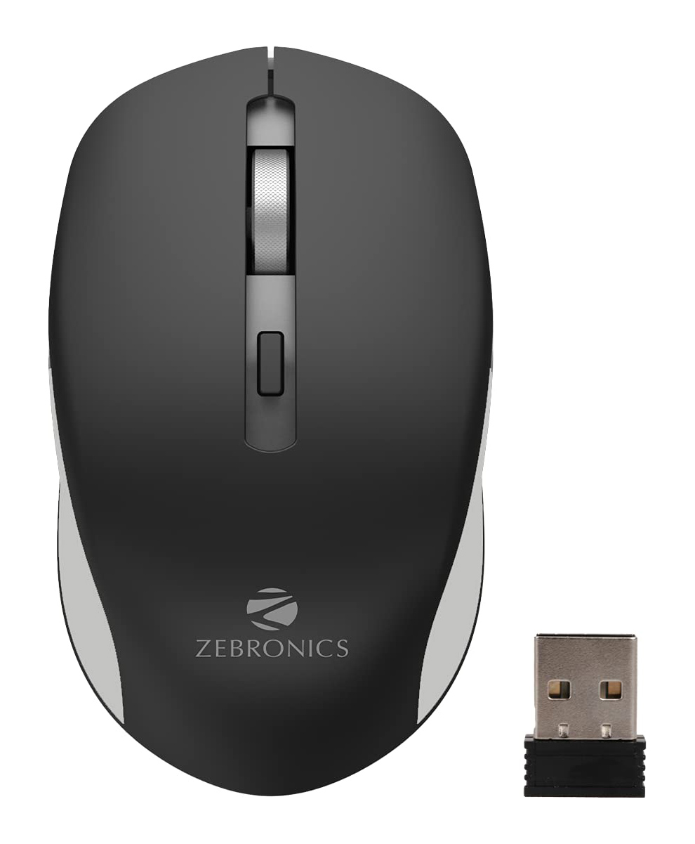 ZEBRONICS ZEB Jaguar Wireless Optical Mouse - Black Grey-image-10
