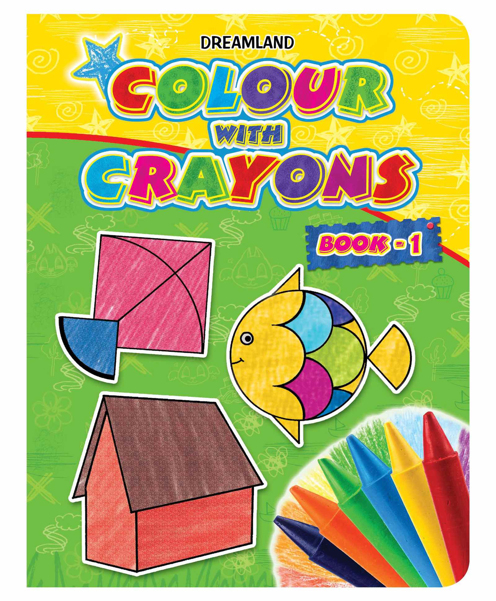 dreamland publications Dreamland Colour With Crayons Book 1 for Kids- Drawing and Colouring Book for Early Learners-picture-11