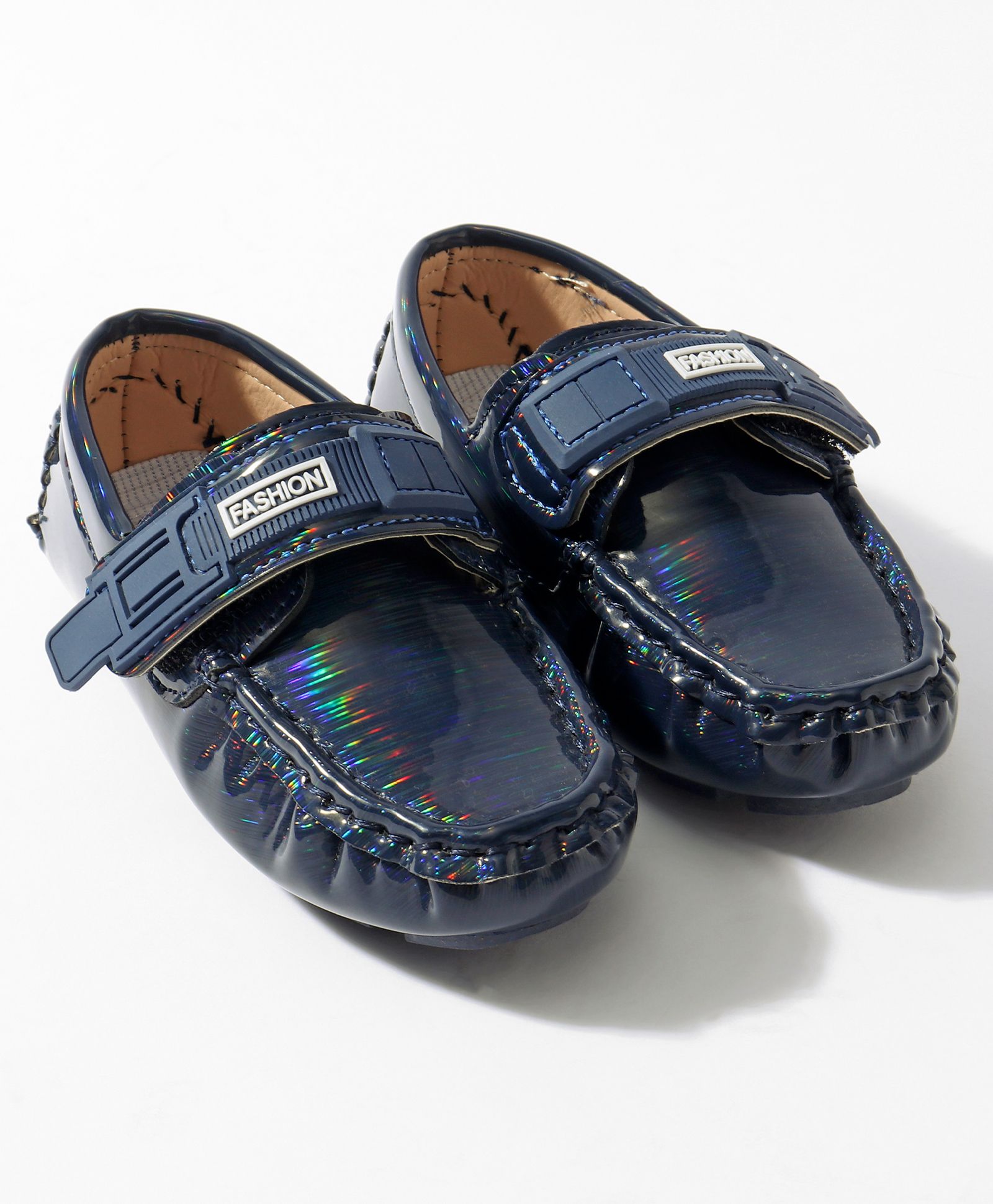 Cute Walk by Babyhug Velcro Party Wear Loafer Shoes - Blue-picture-19