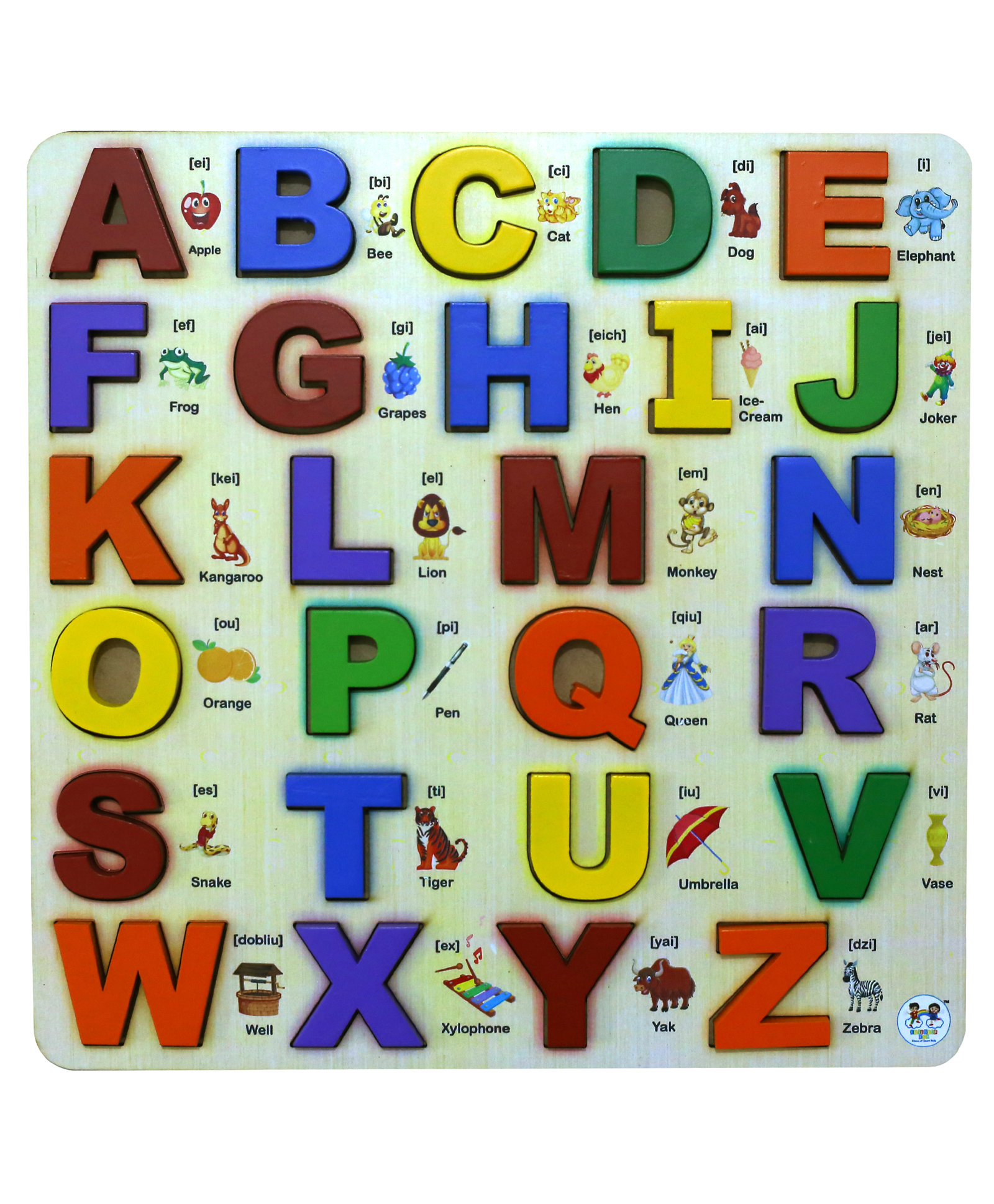 Enjunior Box Capital Alphabets Board Puzzle Multicolour - 26 Pieces-image-33