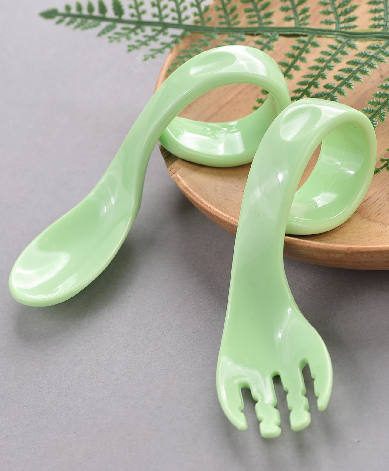 fab n funky Fork & Spoon Set - Green-picture-22