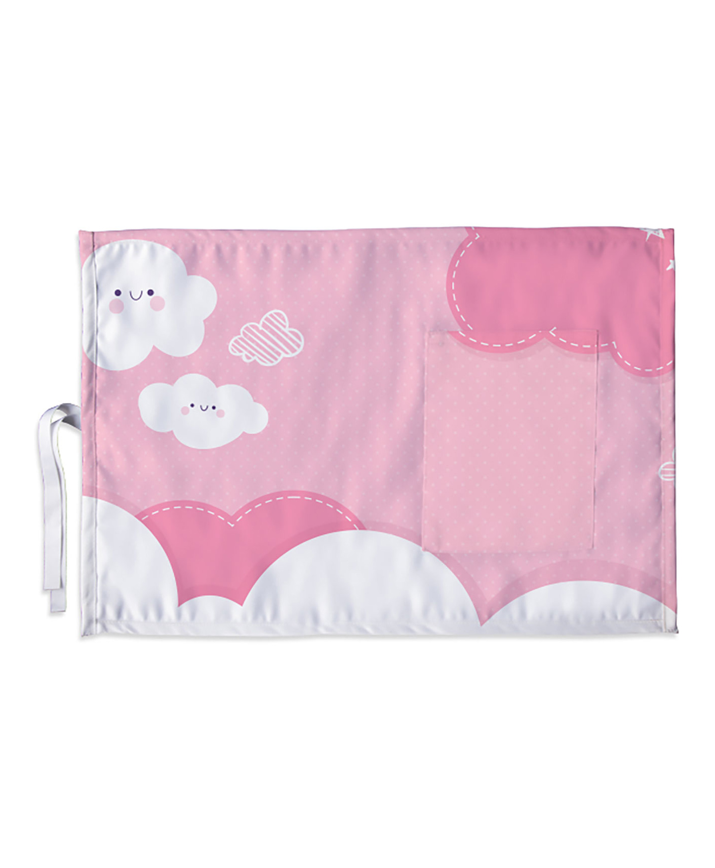 Right Gifting Digital Printed Satin Fabric Kids Meal Mat With Pocket For Cutleries - Pink-picture-14