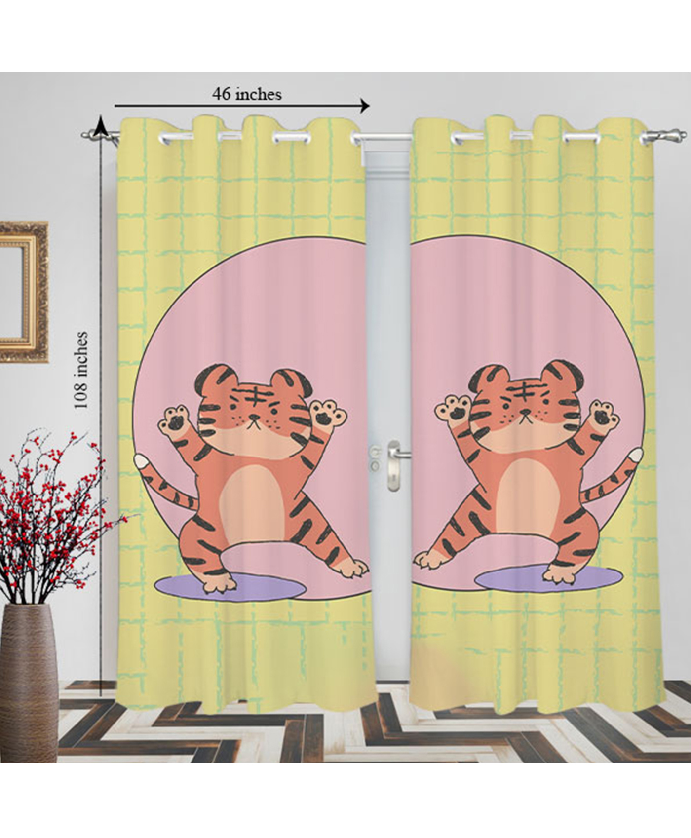 Right Gifting Digital Printed Eyelet Long Door Curtain For Kids Room - Pack Of 2-image-5