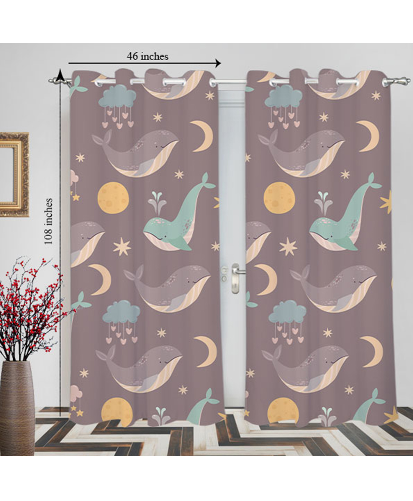 Right Gifting Digital Printed Eyelet Long Door Curtain For Kids Room - Pack Of 2-picture-21