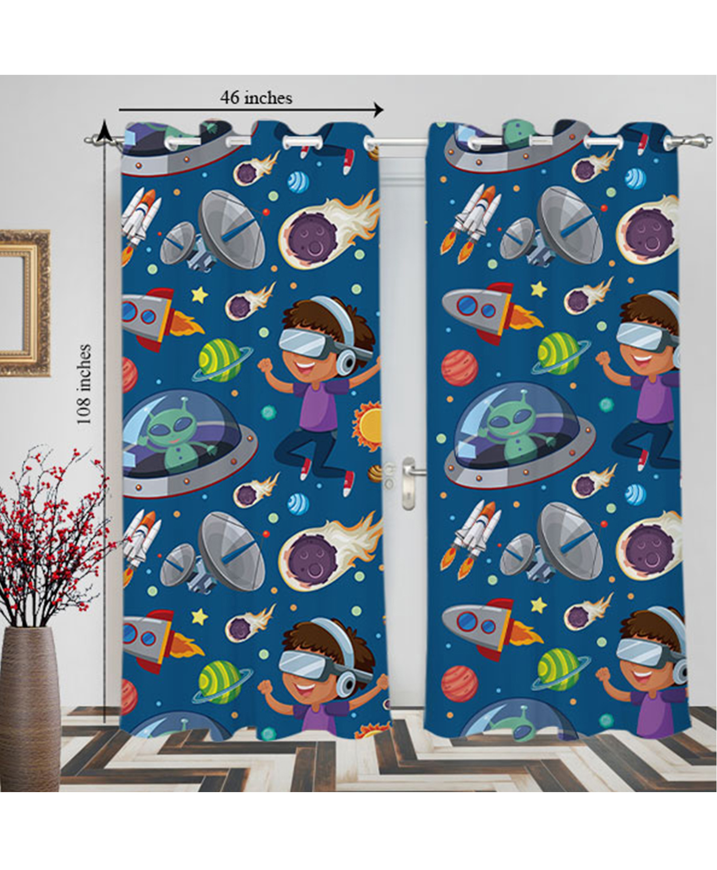Right Gifting Digital Printed Eyelet Long Door Curtain For Kids Room - Pack Of 2-picture-15