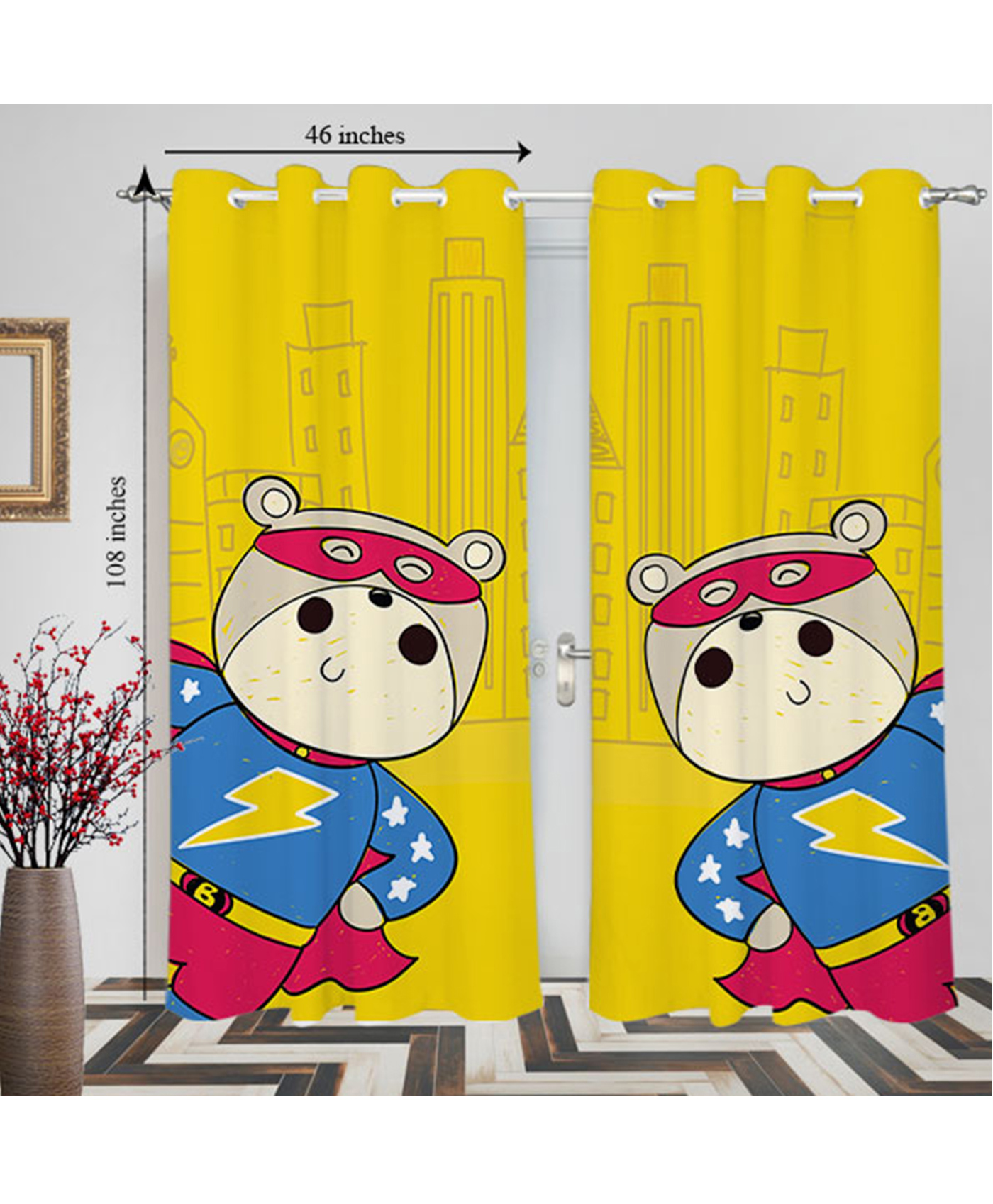 Right Gifting Digital Printed Eyelet Long Door Curtain For Kids Room - Pack Of 2-picture-13