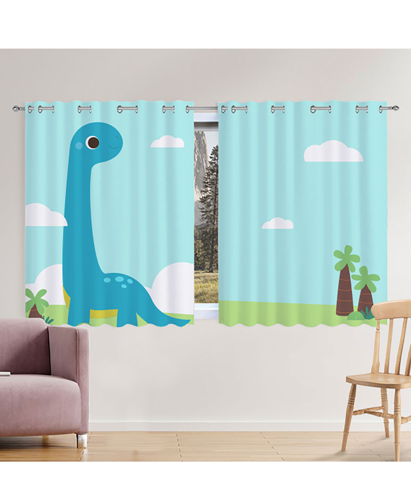 Right Gifting Digital Printed Eyelet Window Curtain For Kids Room - Pack Of 2-picture-21