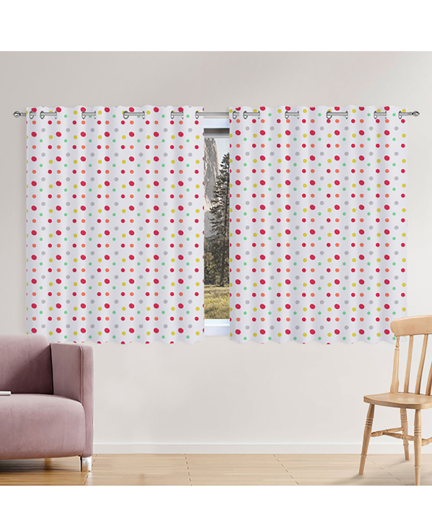 Right Gifting Digital Printed Eyelet Window Curtain For Kids Room - Pack Of 2-image-12