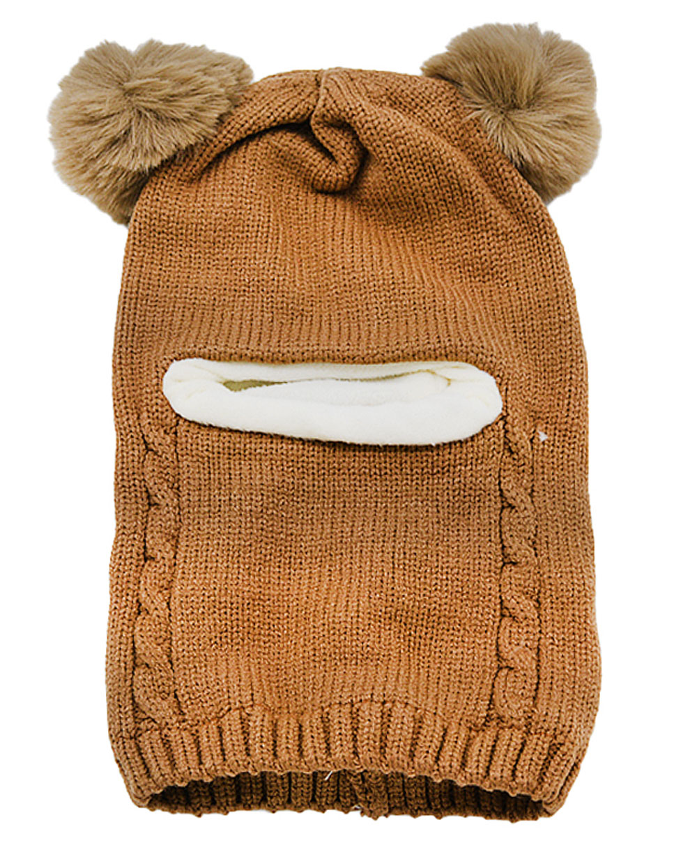 MOMISY Knitted Woolen Monkey Design Cap Brown - Circumference 45 cm-image-18