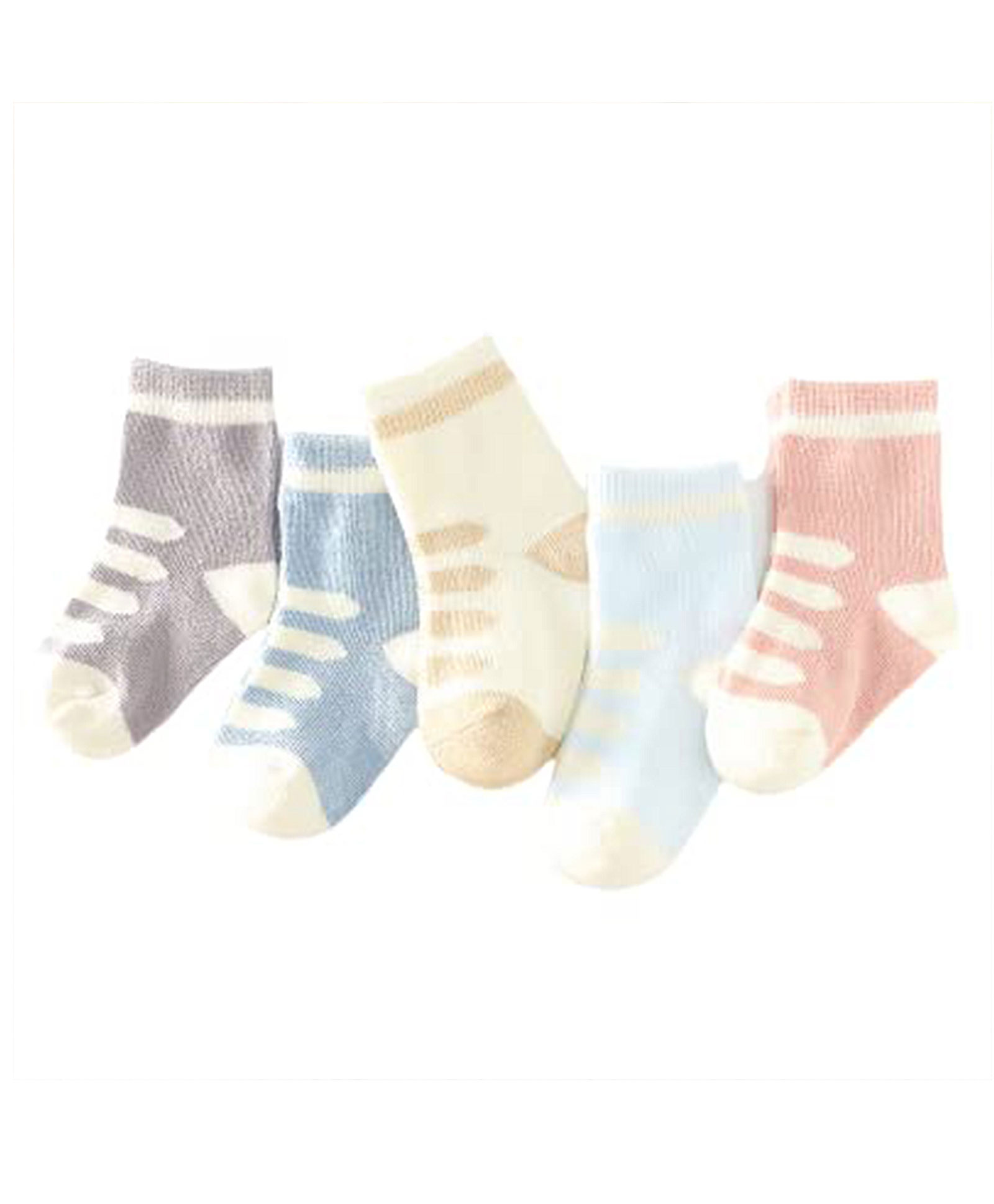 Momisy Non Slip Trainer Ankle Length Socks Pack Of 5 - Multicolor-picture-48