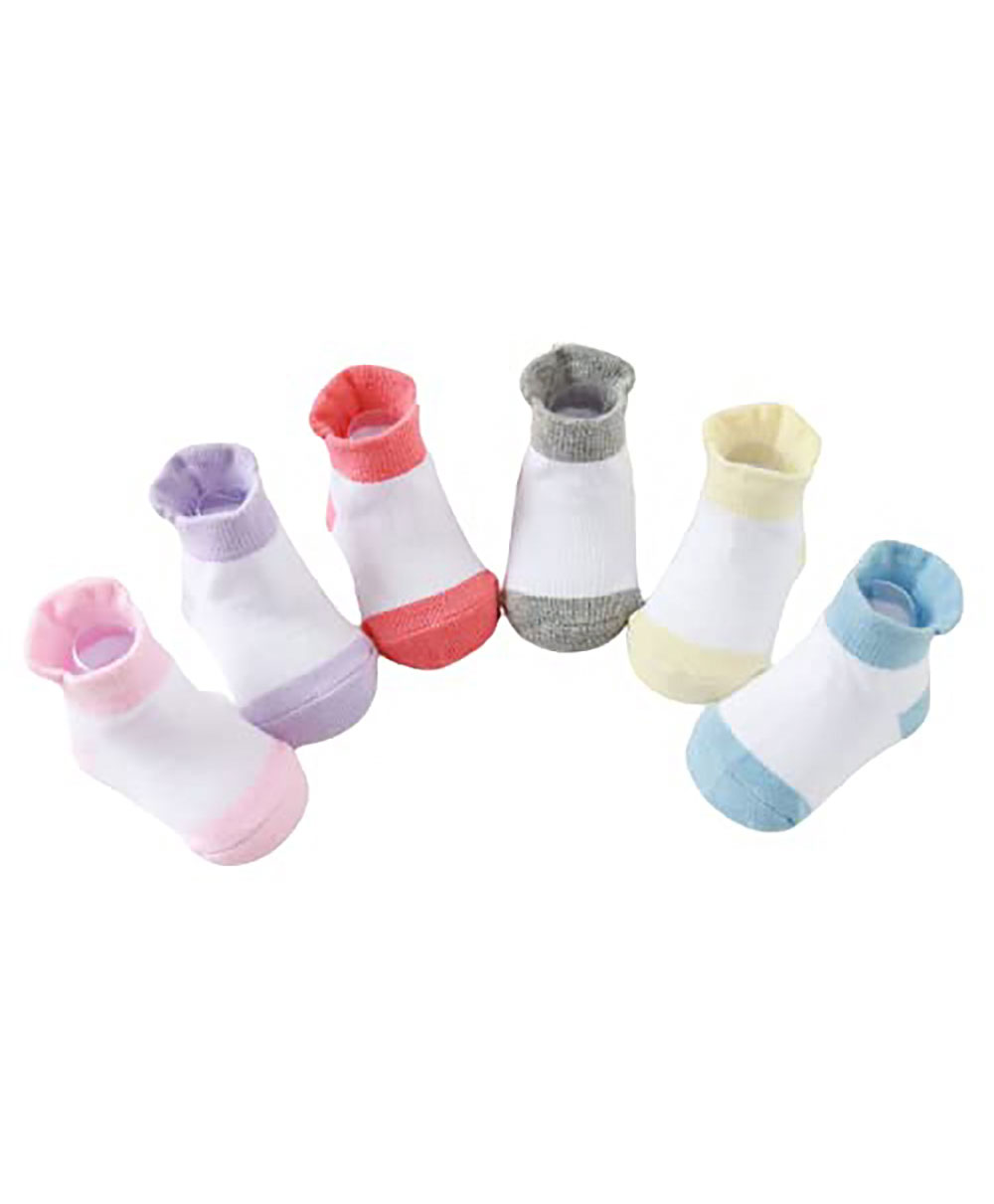 Momisy Non Slip Trainer Ankle Length Socks Pack Of 6 - Multicolor-picture-12