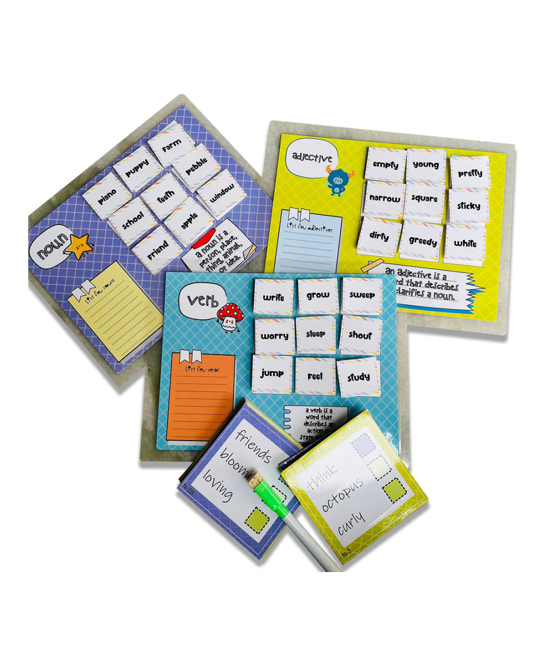 zooplay india Doxbox 3 in 1 Adjective Noun Verb sorting activity- Multicolor-picture-19