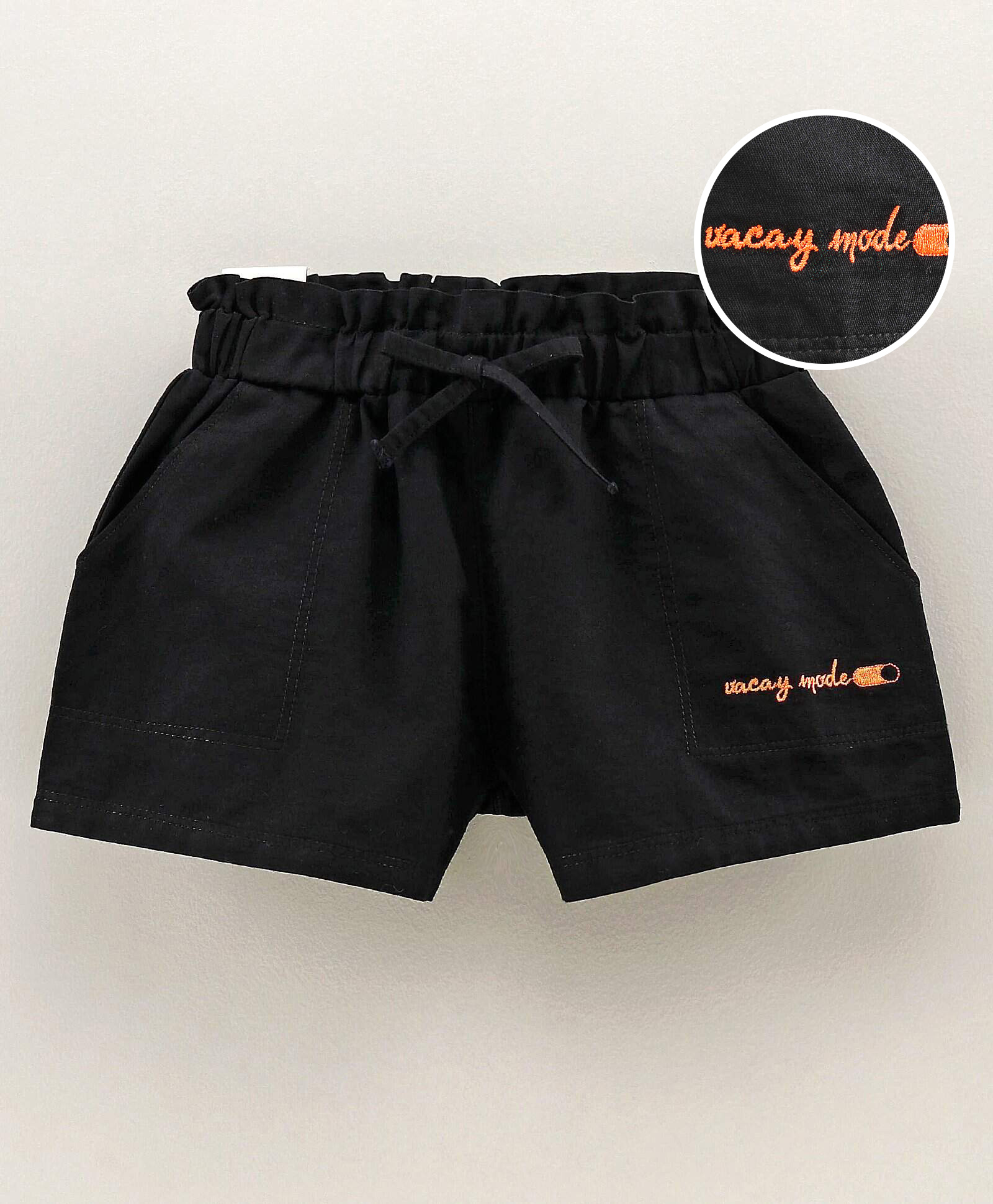 Vitamins Knee Length Shorts - Black Orange-picture-20