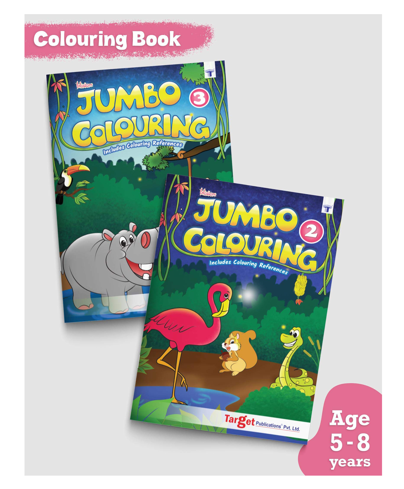 target publications Jumbo Colouring Books Level 2 and 3 Set of 2 - English-picture-25