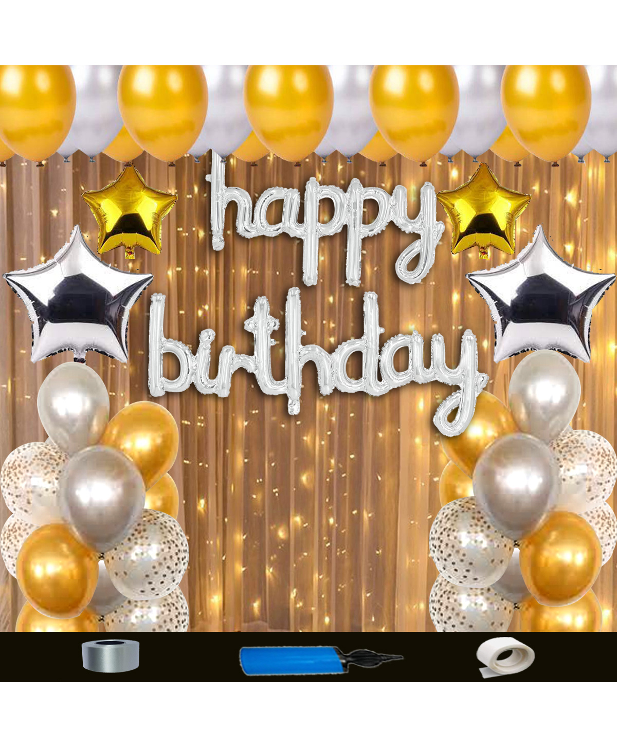 Shopperskart Happy Birthday Party Decorations Multicolor- Pack of 45-image-46