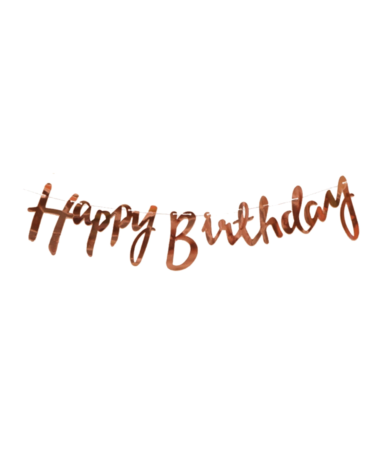 Shopperskart Happy Birthday Cursive Paper Banner - Rose Gold-image-43