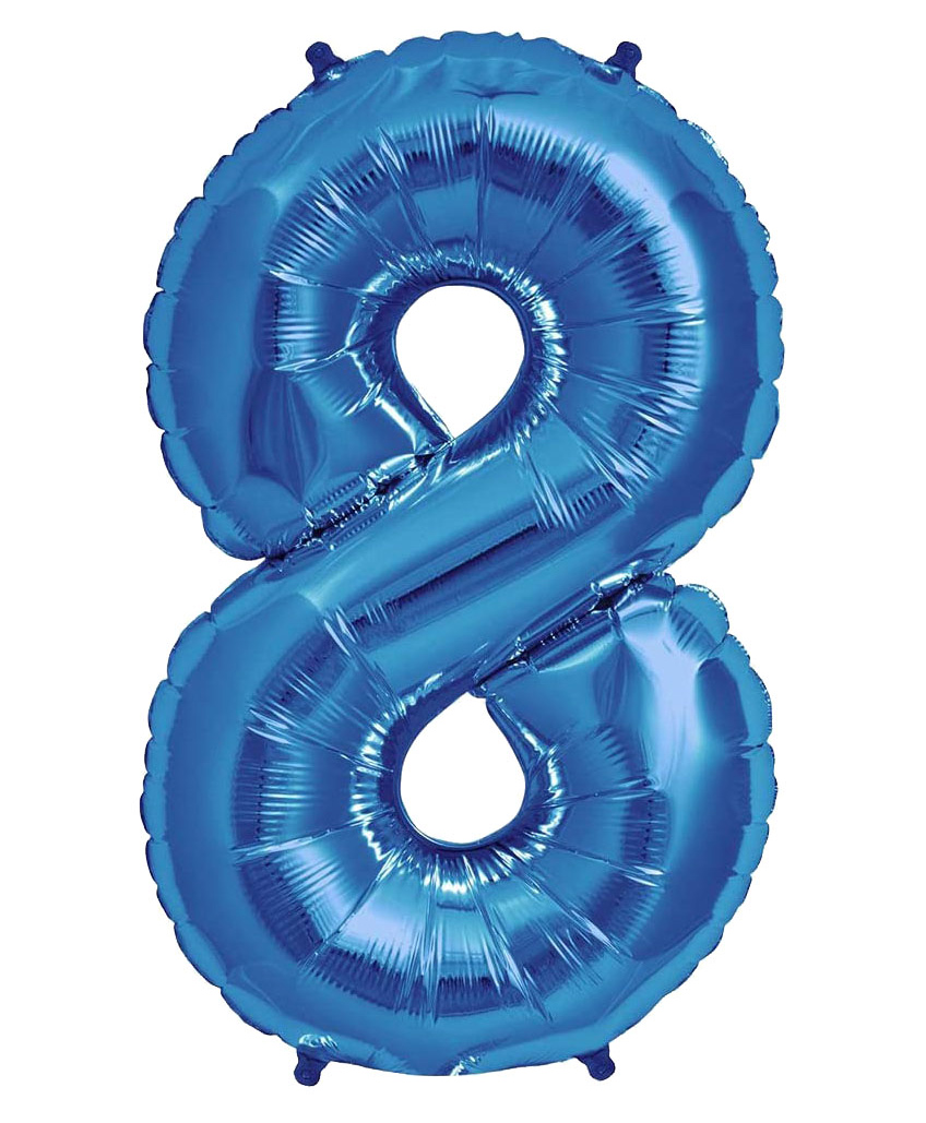 Shopperskart 8th Number Foil Balloon Blue - Height 81 cm-image-35