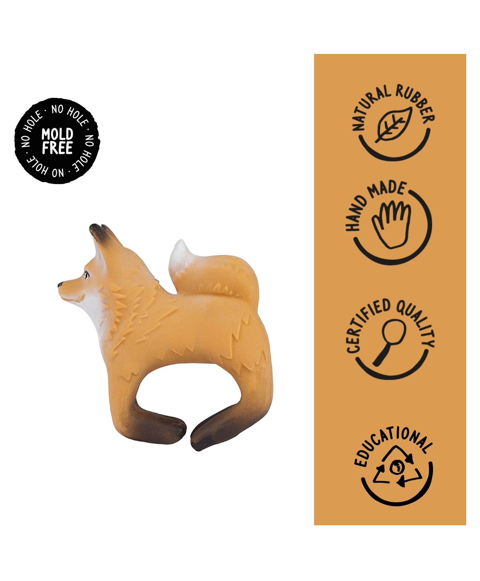 Oli & Carol Rob The Fox Bracelet Teether - Brown-image-12