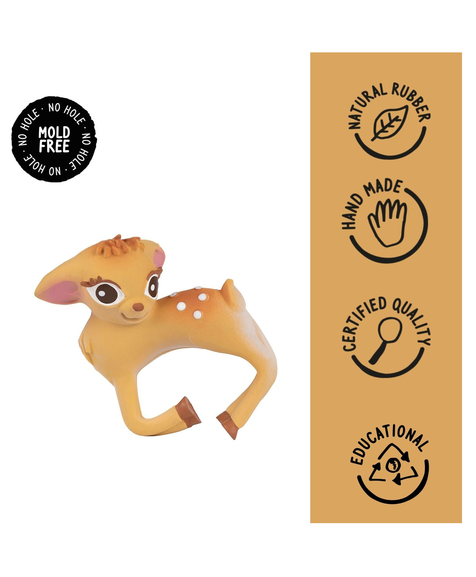 Oli & Carol Olive The Deer Bracelet Teether - Multicolour-image-16