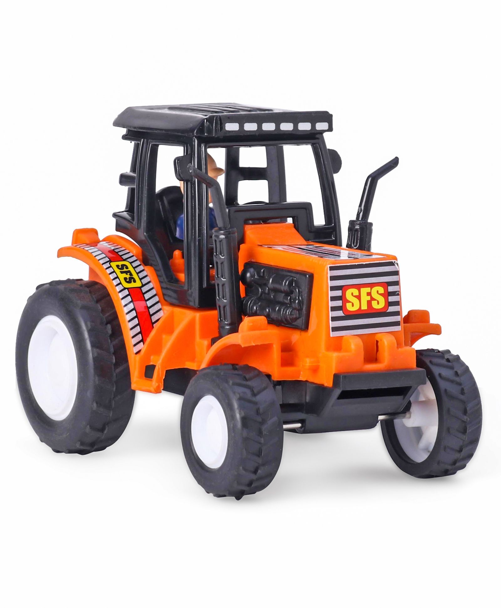 Shinsei Pull Back Toy Tractor Orange - 13x8x8.5cm-picture-13