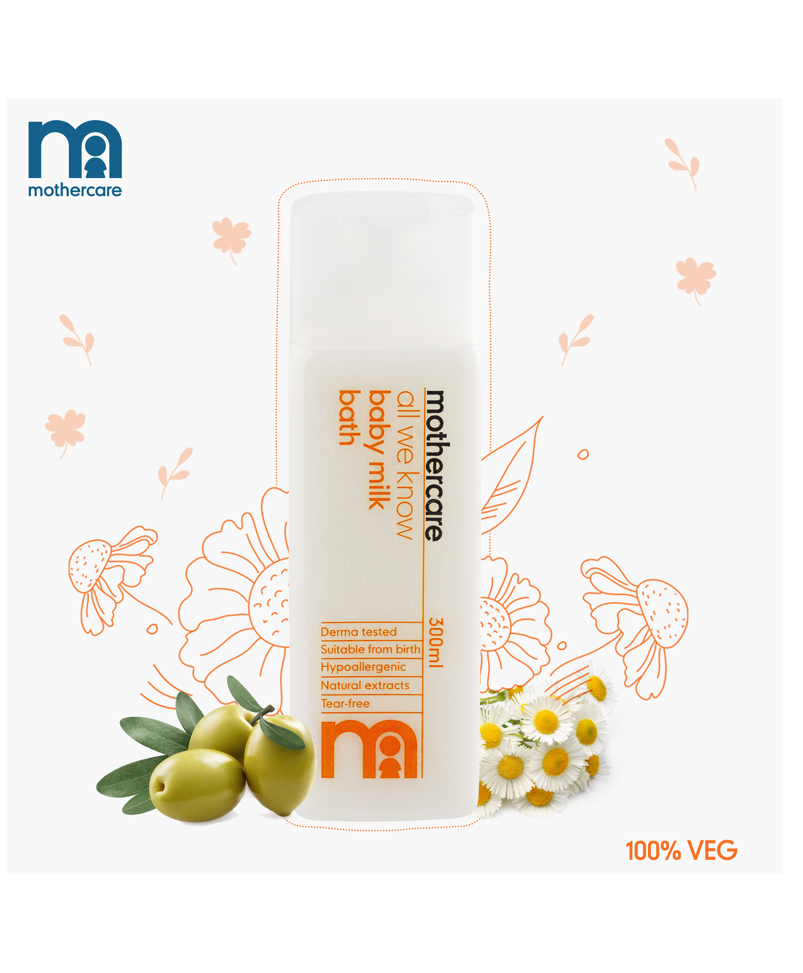 Mothercare Baby  All We Know Baby Milk Bath - 300 ml-picture-31