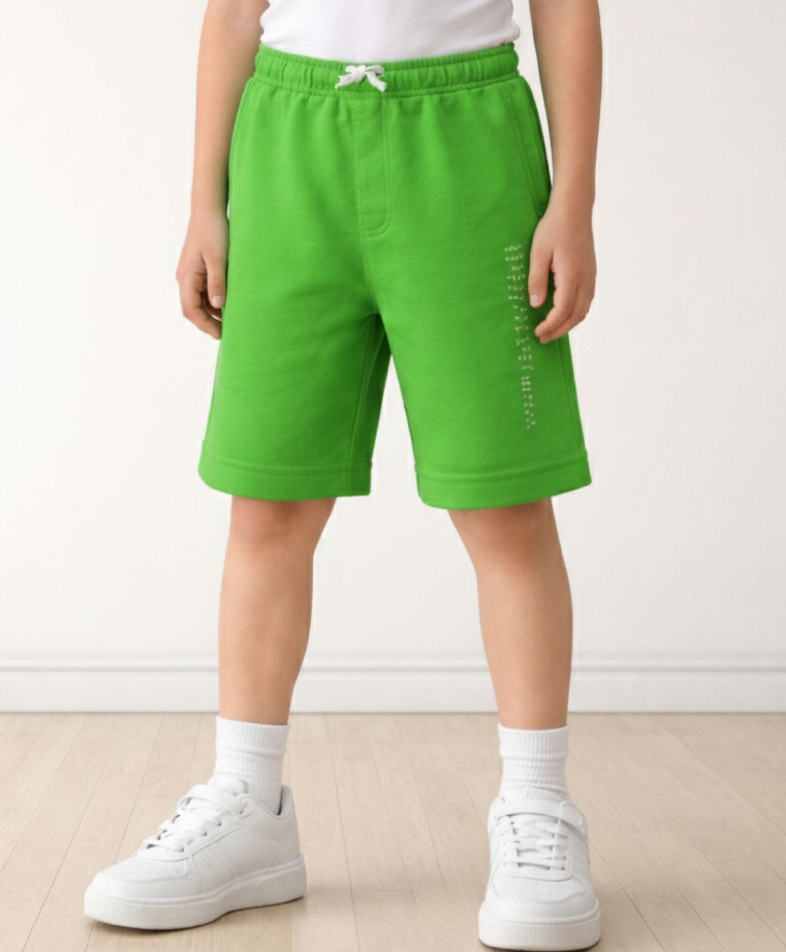 Anthrilo Text Print Shorts - Green-picture-22