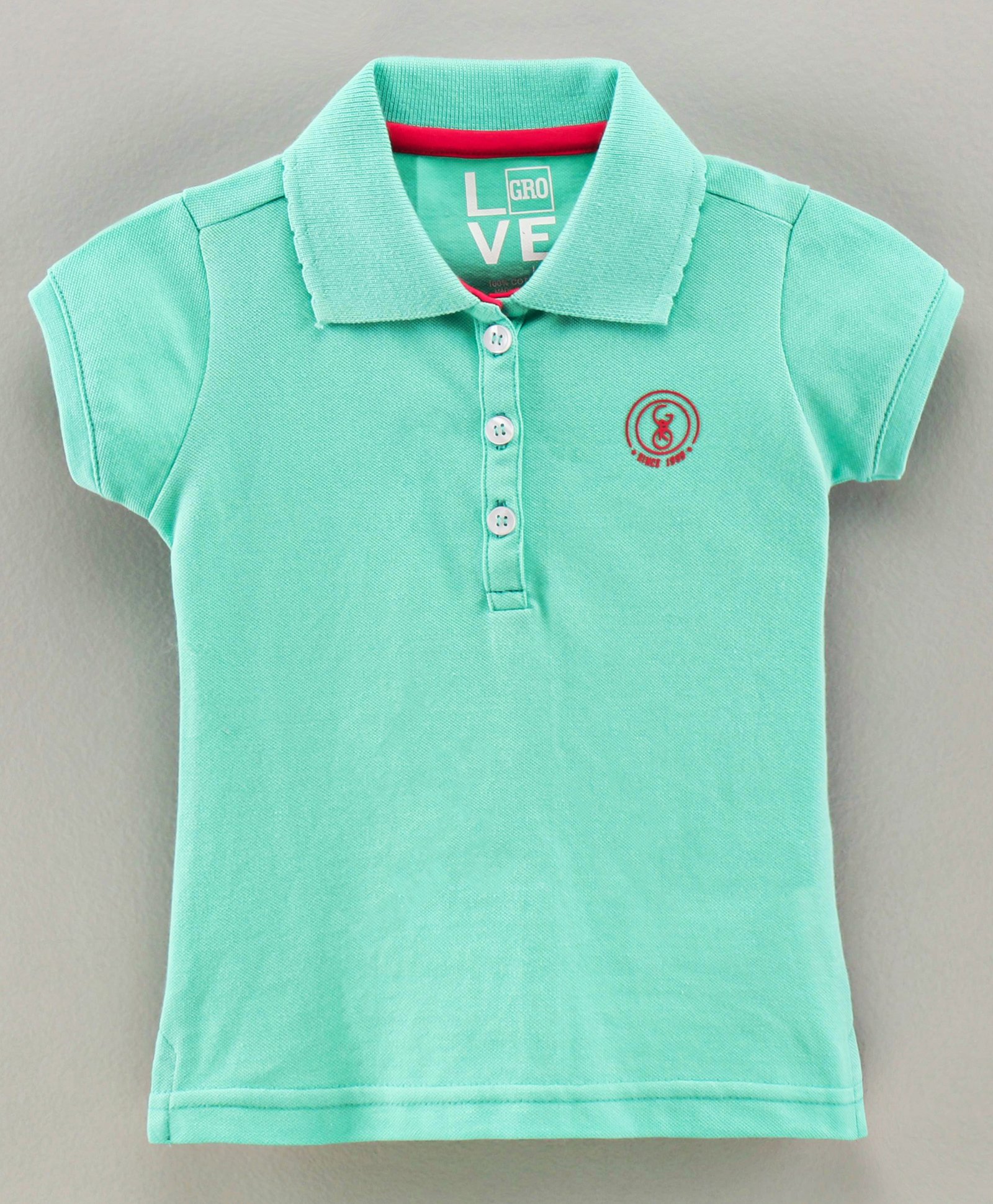 GRO Half Sleeves Solid Top - Green