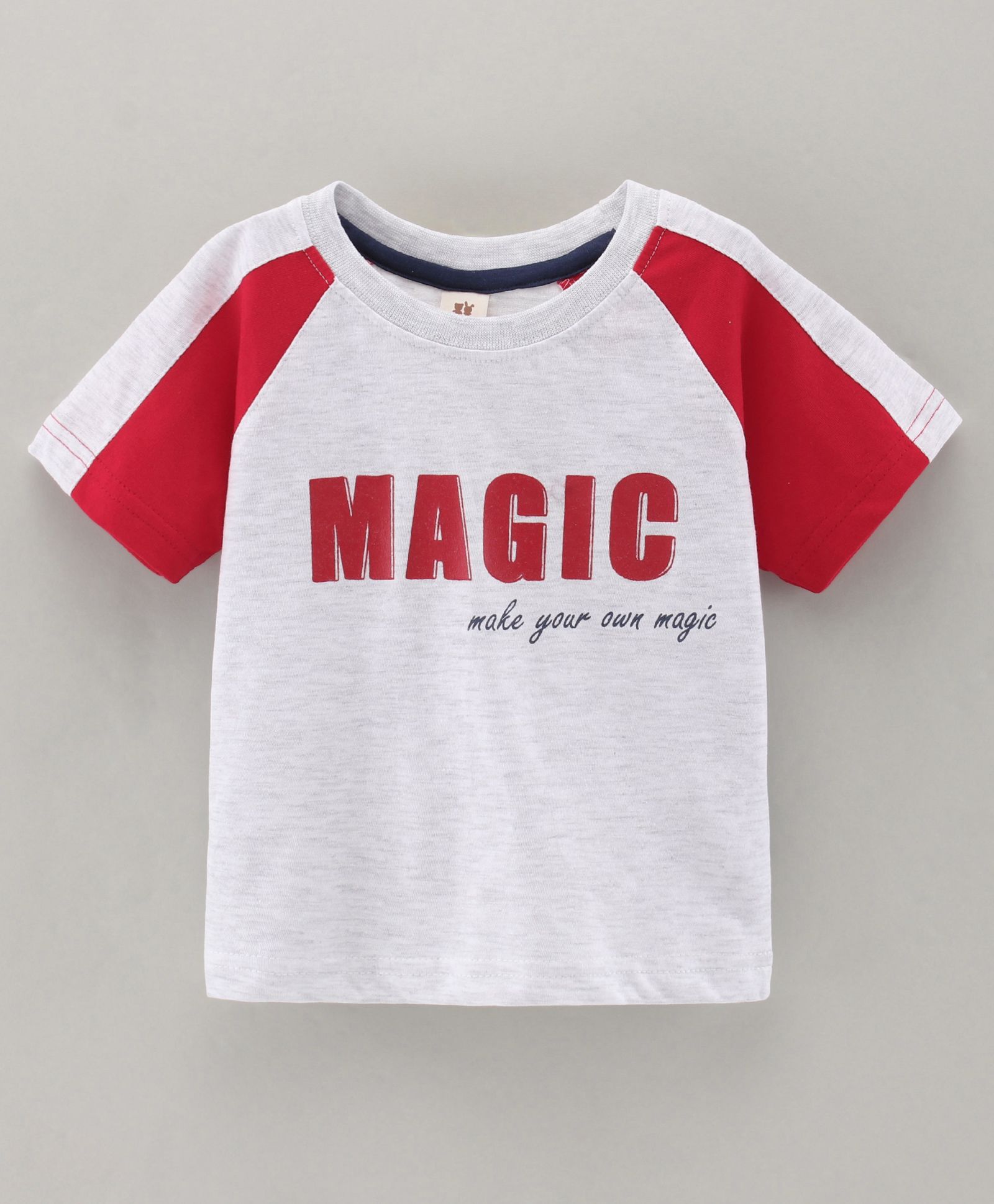 ToffyHouse Half Sleeves T-Shirt Magic Print - Grey-image-22