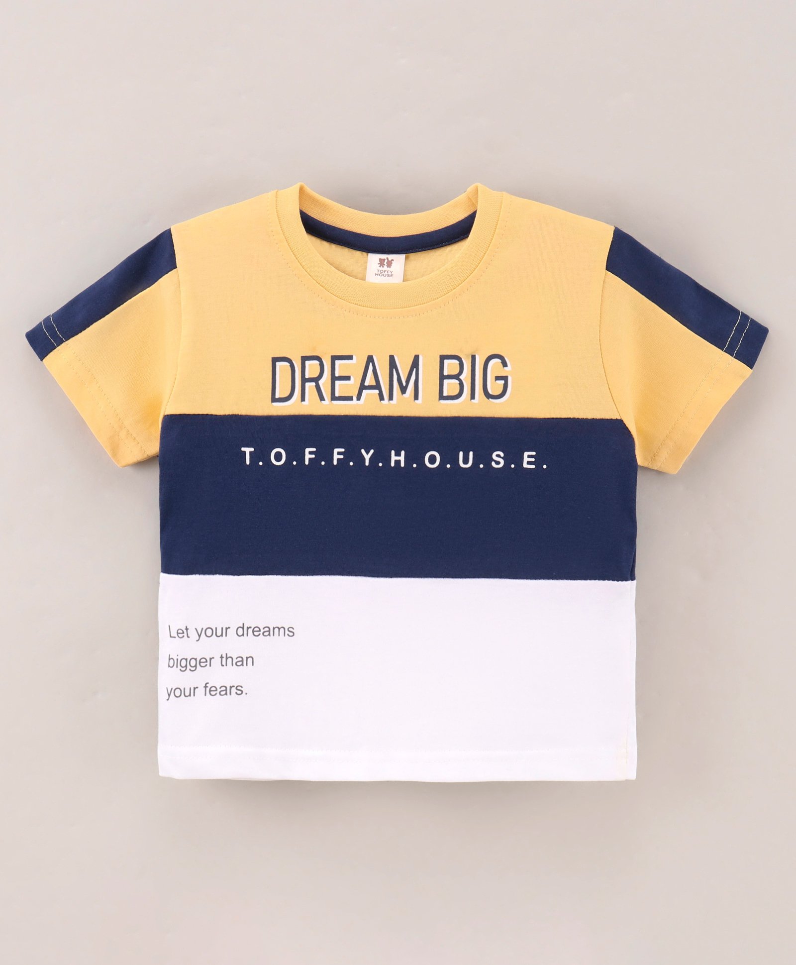 ToffyHouse Half Sleeves Sports T-Shirt Dream Big Print - Yellow-picture-11