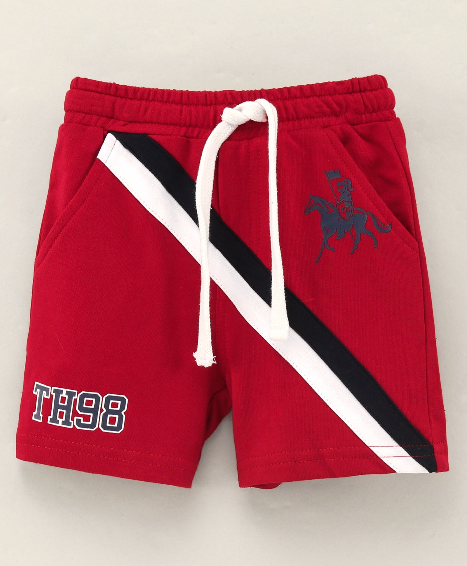 ToffyHouse Mid Thigh Shorts Text Print - Red-image-31