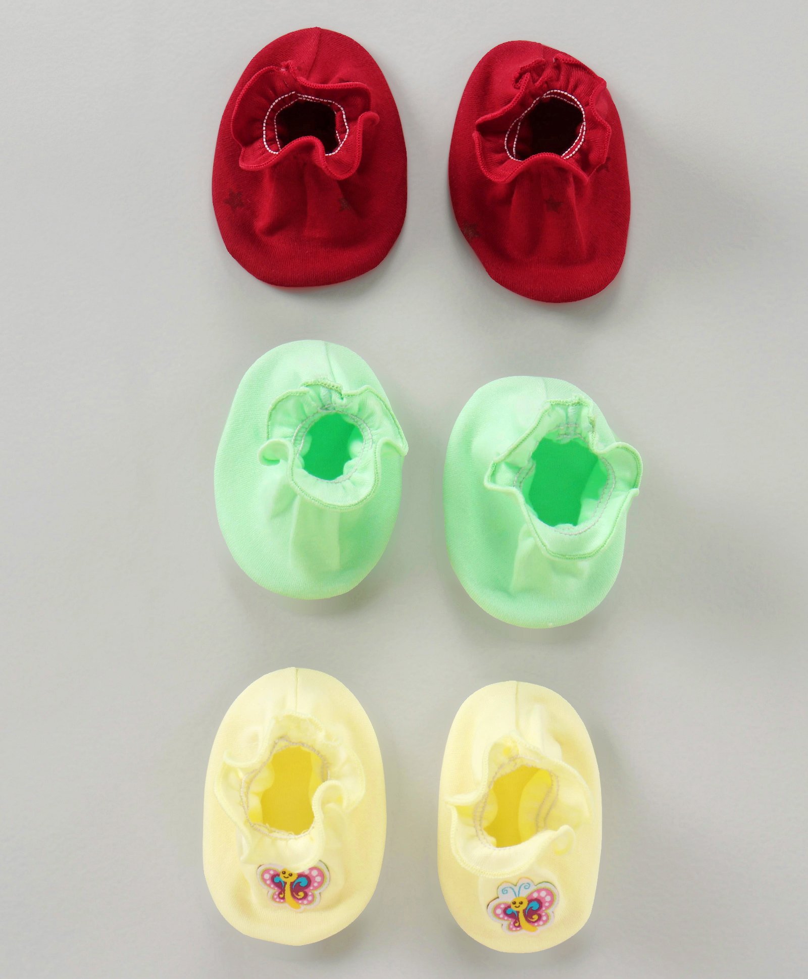 Ben Benny Booties Printed & Solid Pack of 3 - Multicolor-image-2