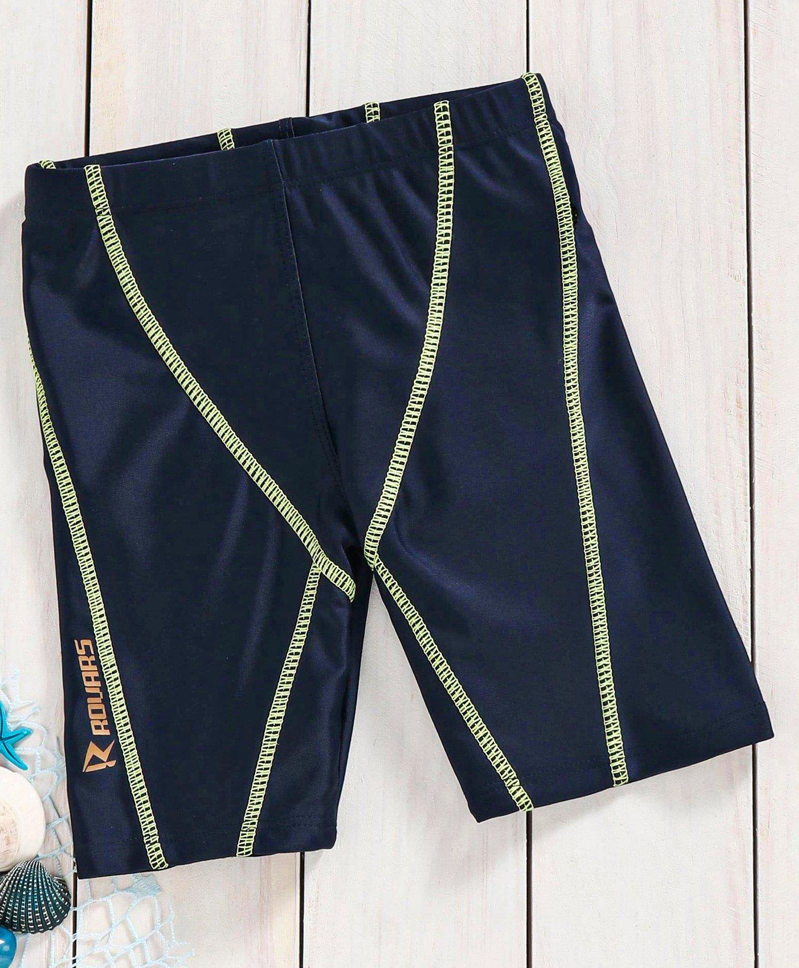 Rovars Swimming Trunks Solid- Navy Blue-image-29