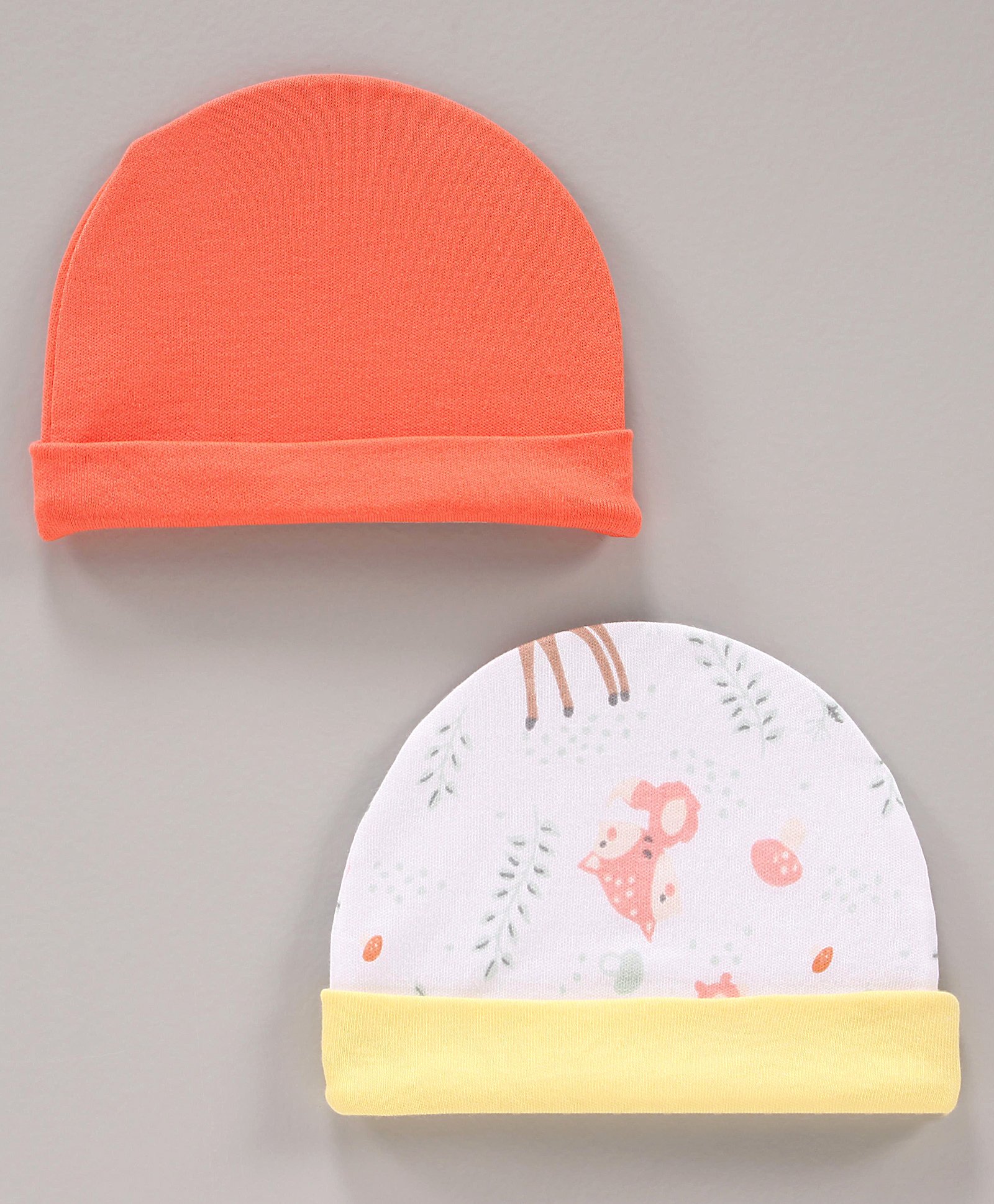 Ben Benny Caps Printed & Solid Pack of 2 White Red- Diameter 9 cm-image-40