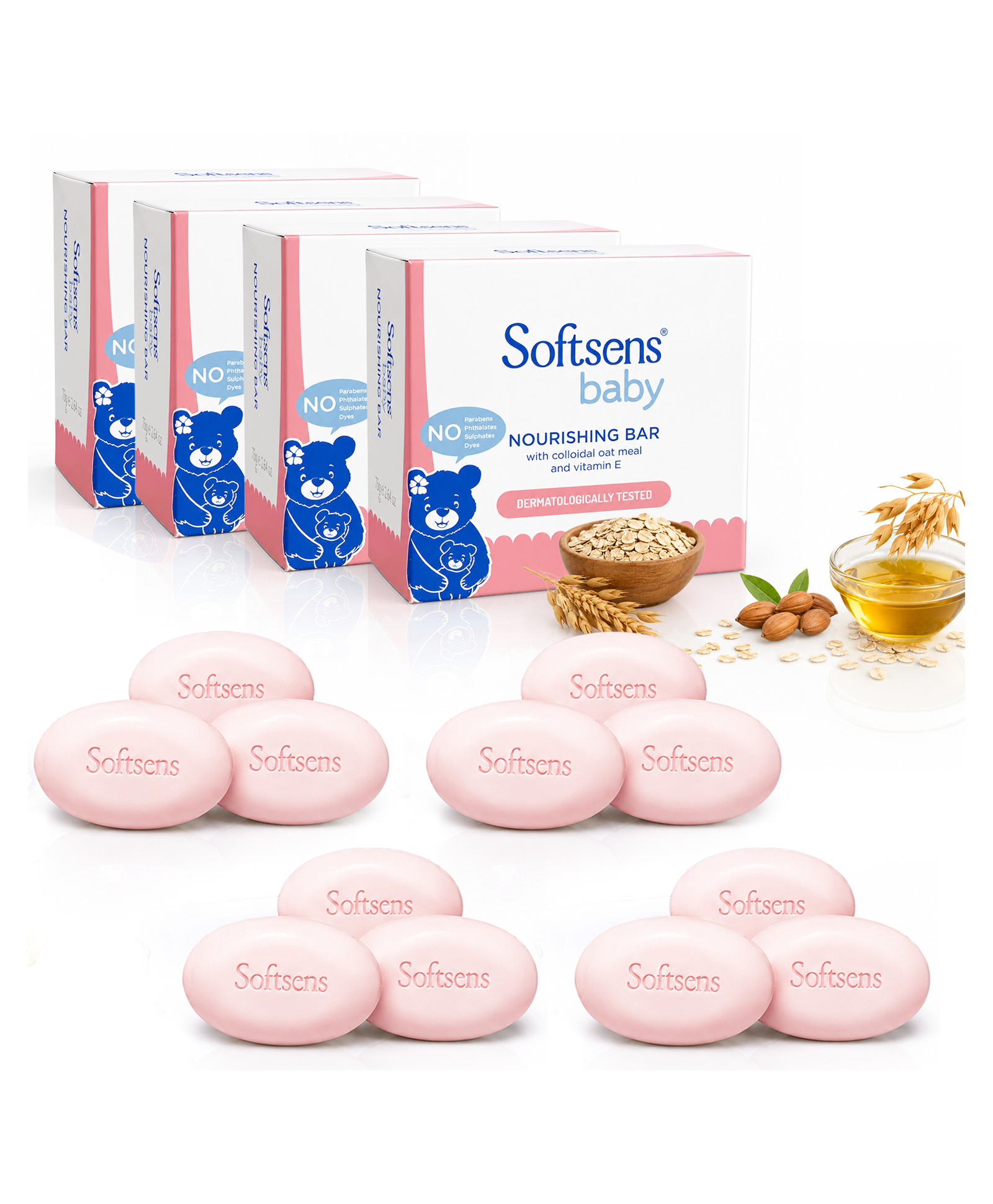 Softsens Baby Nourishing Bar 100 gm Pack Of 12  (1200 gm)-image-32