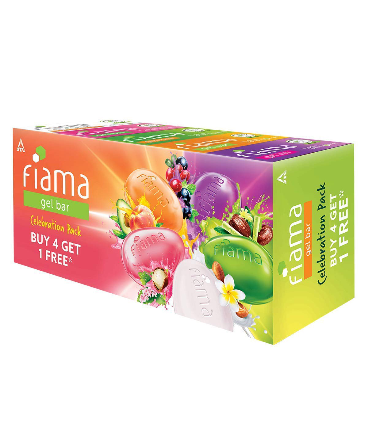 Fiama Gel Bar Celebration Pack of 5 - 125 gm Each Online in India, Buy at  Best Price from  - 10930693