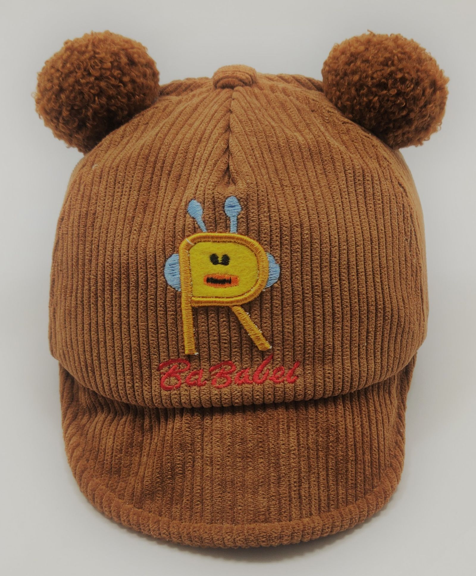 Kid-O-World Double Pom Pom Detailing Cap - Brown-picture-25