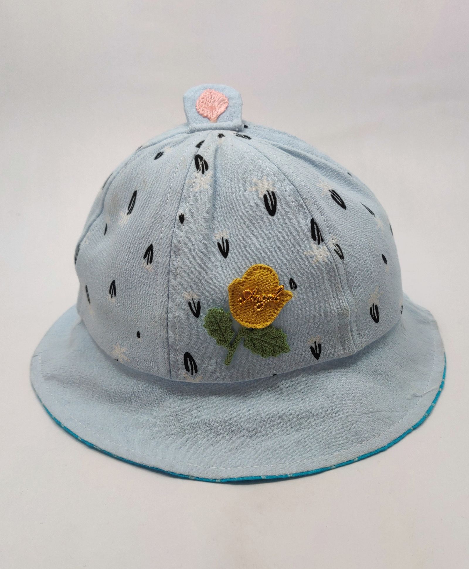 Kid-O-World Angel Applique And Floral Printed Hat - Light Blue-image-27