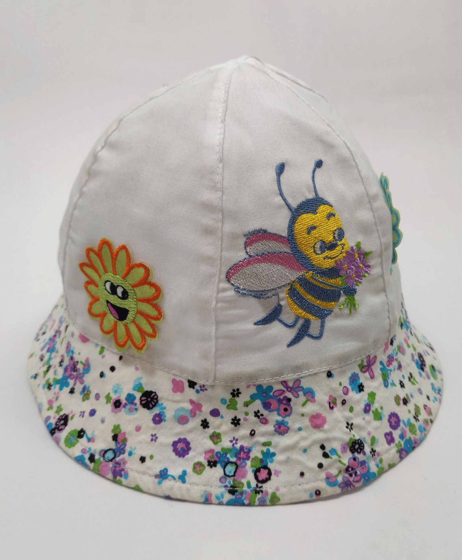 Kid-O-World Honey Bee And Sunflower Embroidered Hat - Blue-image-13
