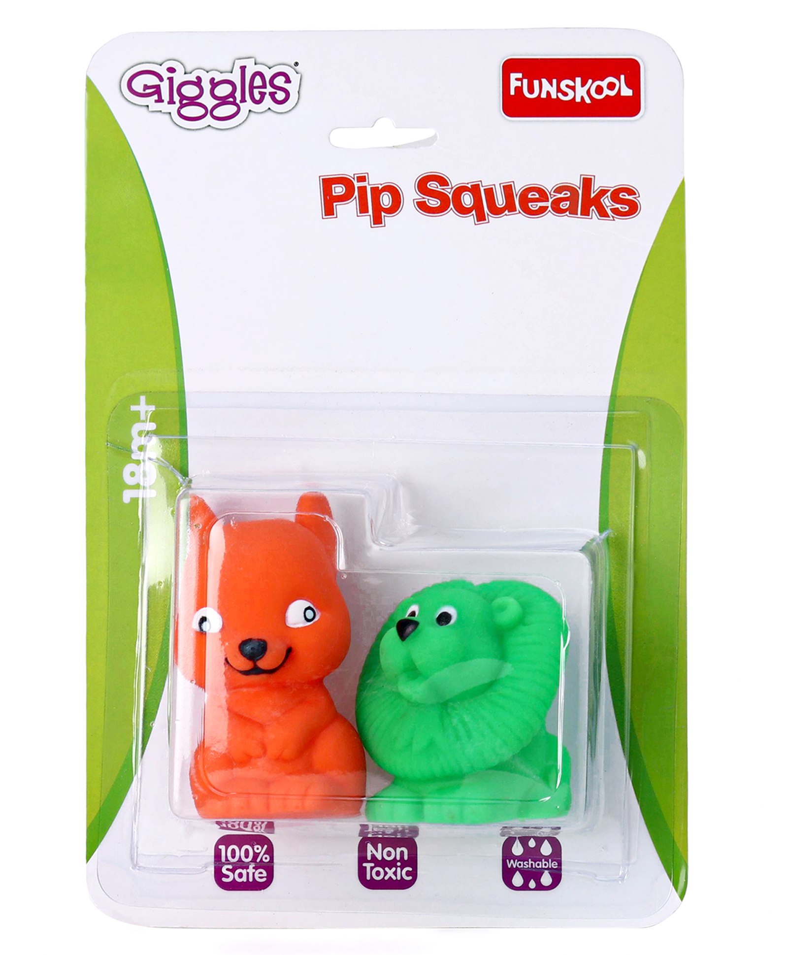 Giggles Pip Sqeaks Lion & Bear Bath Toys Pack of 2 - Multicolour-picture-2