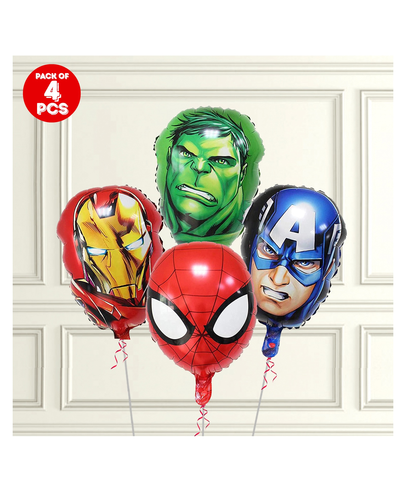 Zyozi Avenger Birthday Party Foil Balloons Multicolour - Pack of 4-picture-26